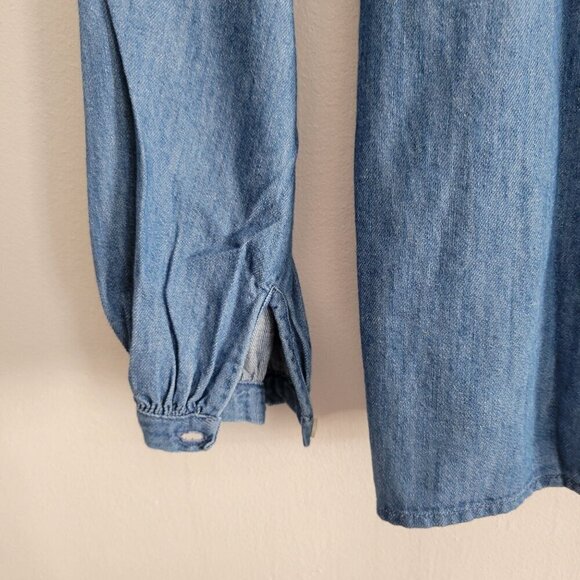 NWT Denim boho relaxed top women Size S - Picture 7 of 11